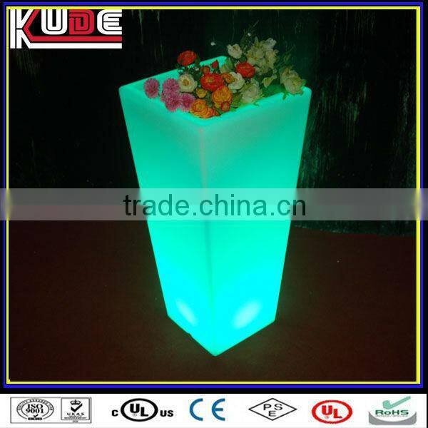 LED illuminated beautiful plastic flowerpots/garden decorative flowerpots stand/corner flowerpot