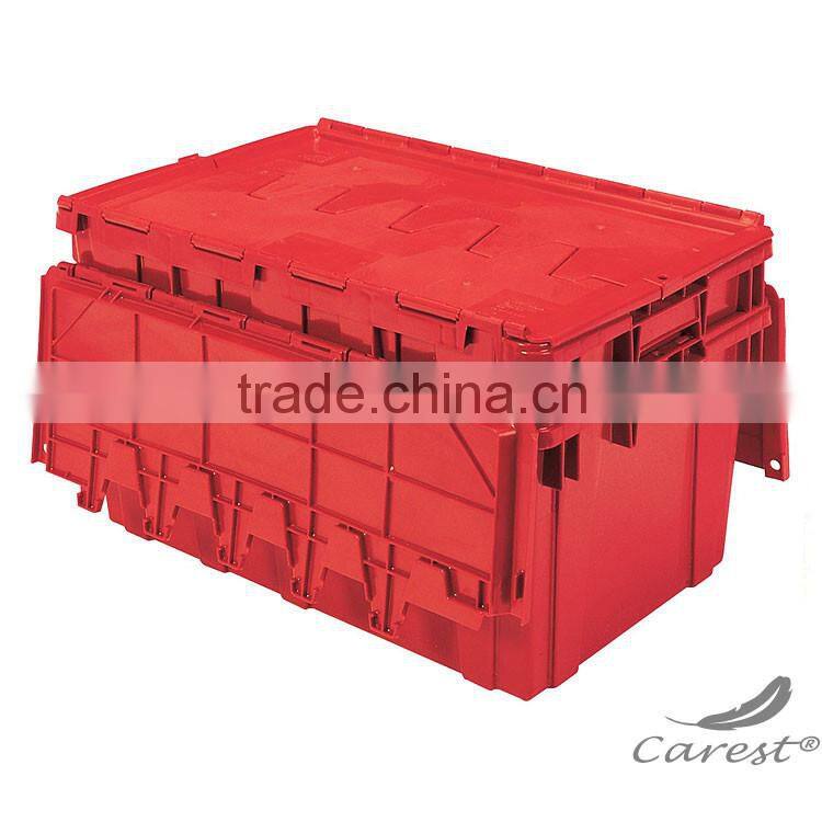 Plastic Lid Flip Top Storage and Distribution Plastic Tote