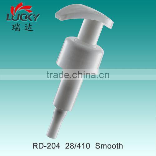 28mm plastic left right lock lotion pump ribbed closure hand shampoo pump
