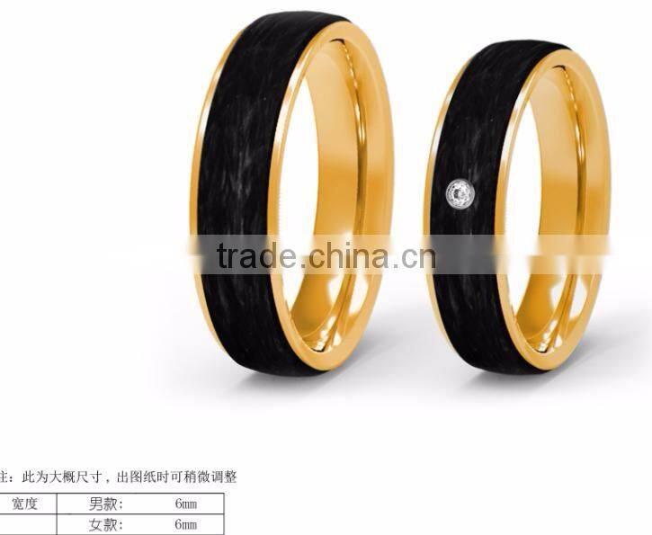 Pure gold 925 Silver Black Carbon Fiber Inlay jewelry rings Stainless steel Masonic Rings