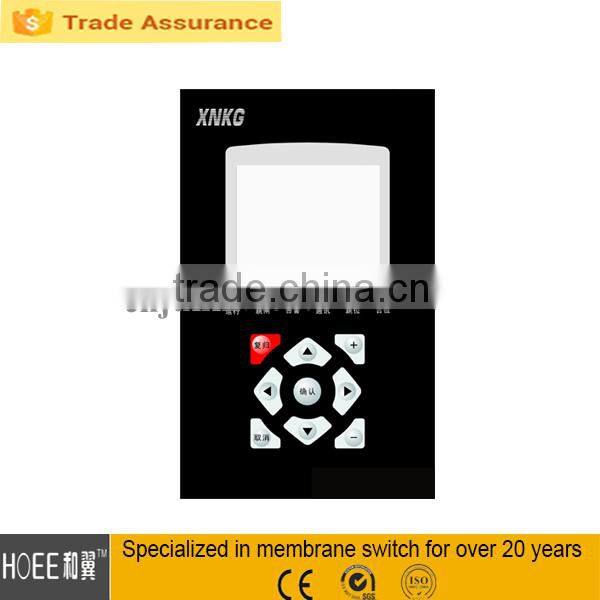 embossed button printed membrane panel matrix graphic overlay