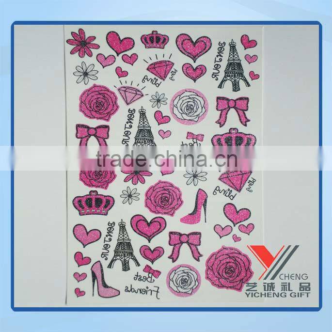 2014 cheap fashion cartoon tattoo sticker wholesale hot sale for kids children