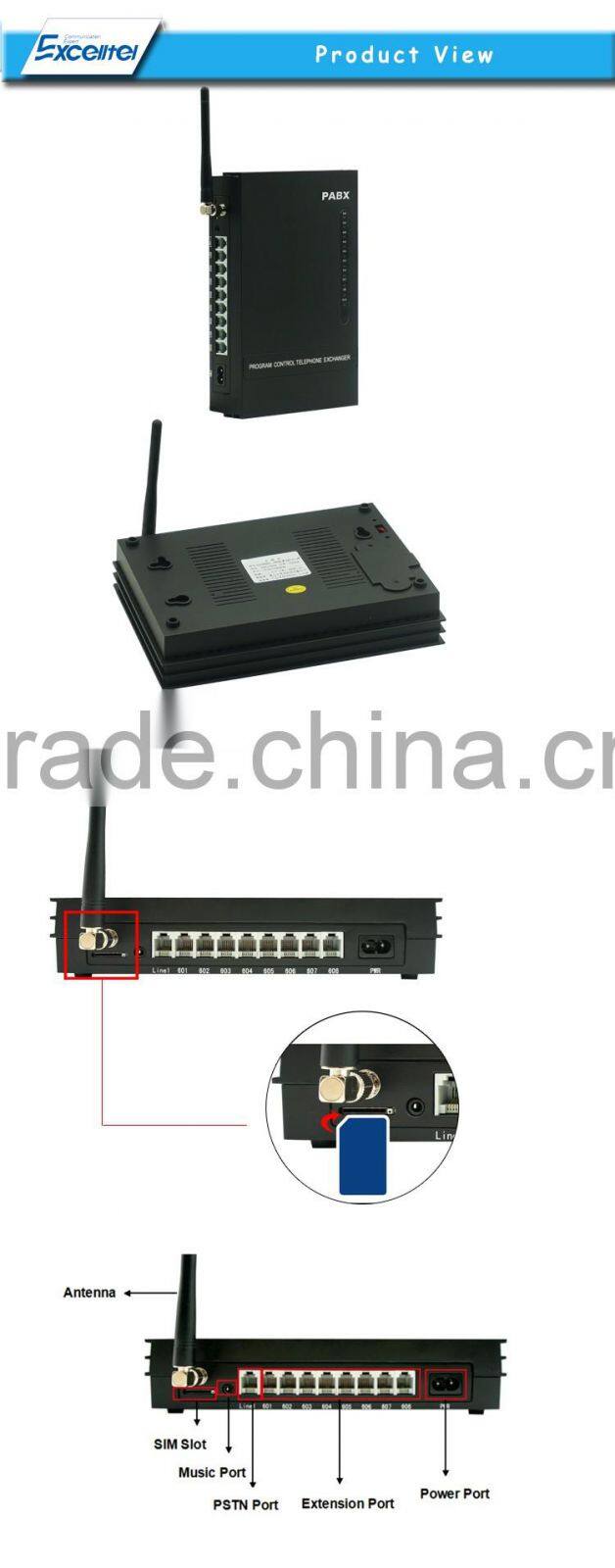 Mini SOHO GSM PABX telephone system MS108-GSM