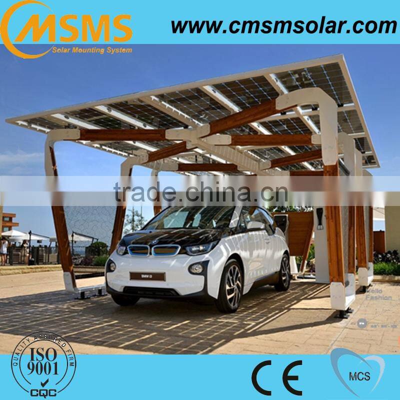 Flexible mounting brackets ground carport solar pv panel support