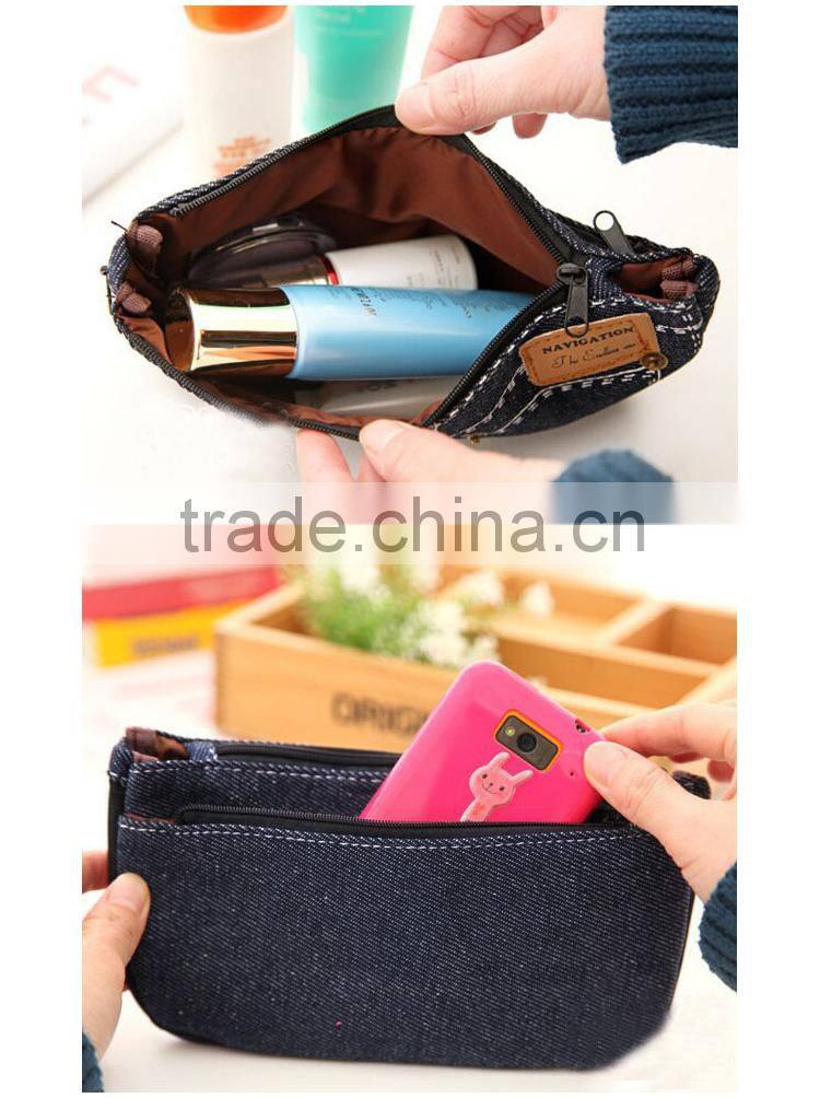 New creative jean shorts pencil case big capacity zipper pencil bag school supplies student stationery cosmetic bag