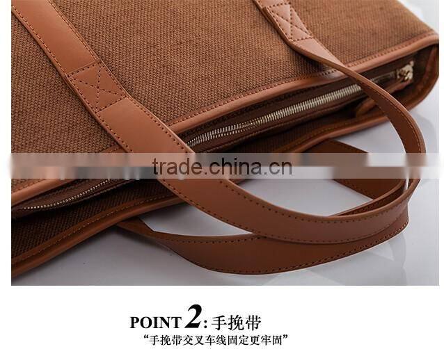 Genuine Leather and Fabric men bag leather messenger branded hand bags for women bags made of leather