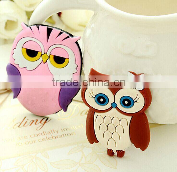 2015 wholesale Cute owl magnet sticker