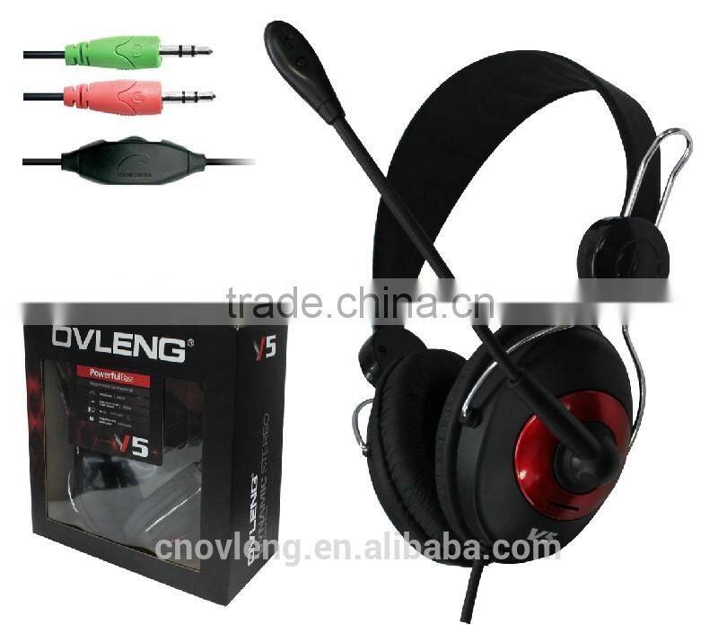 Call Center Telemarketing Computer Headset with detachable Mic