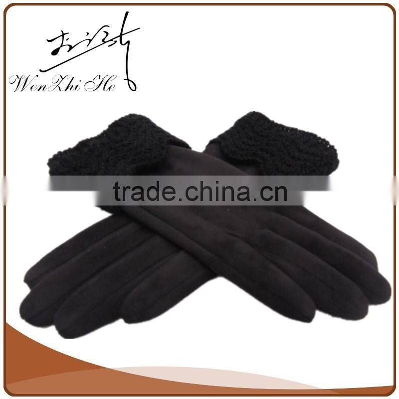 Factory Handmade Faux Suede Leather Dancing Gloves