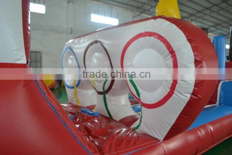 2016 Hot selling Olympics water obstacle inflatable obstacle course for adult and kids