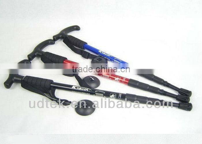 KABUDA T Stype Aluminum Alloy Trekking Pole Four shock absorbers crutches UDTEK01497