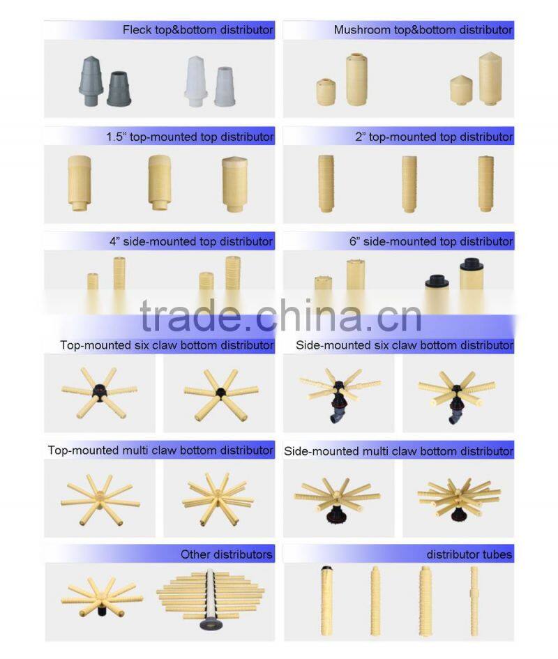 FD5675-2 16 laterals side-mounted bottom water filter distributors for water filter or water softener