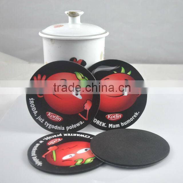 Coaster factory mdf cork coaster set , promotion wood coaster 4pcs each set in paper box