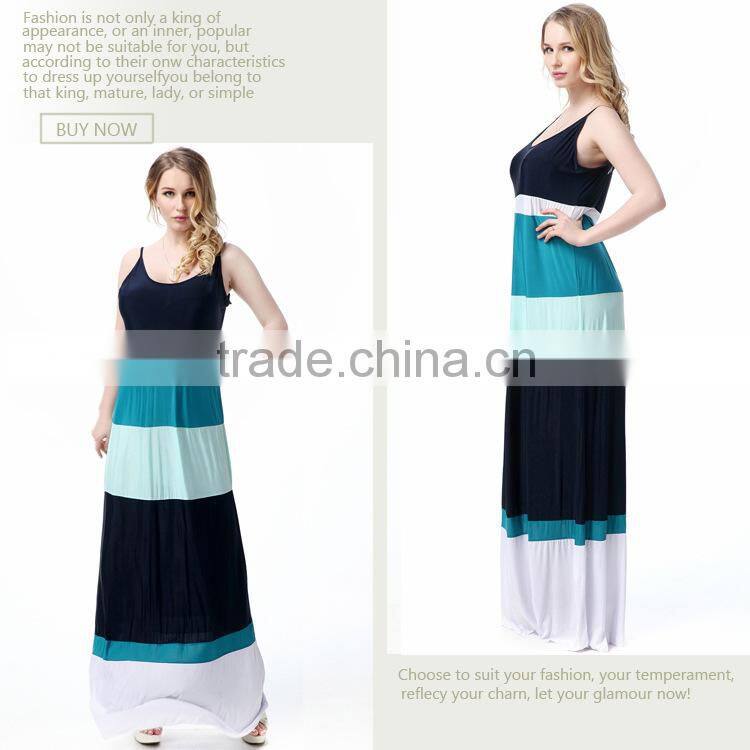 stitching color stripe dress