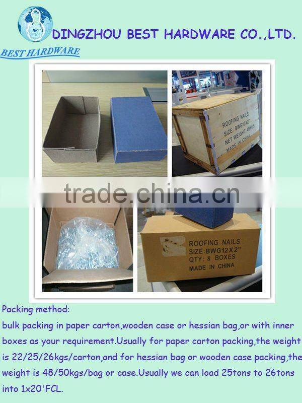 Galvanized Roofing nail with umbrella head