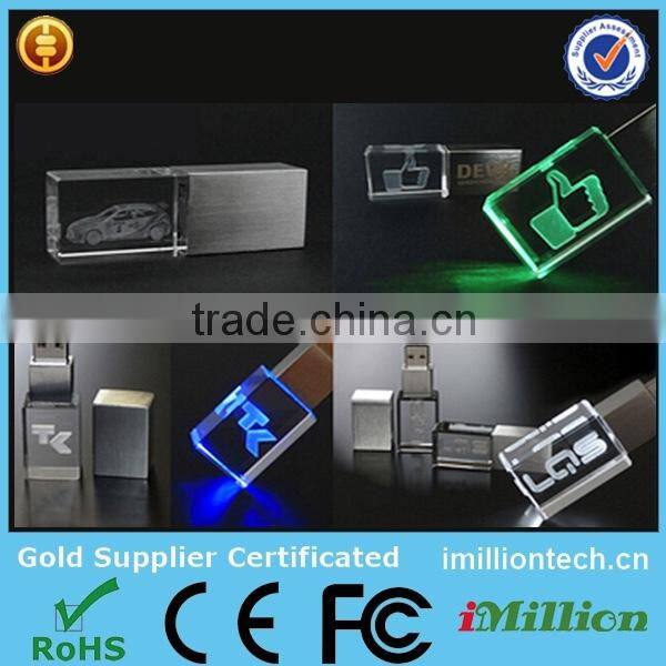 USB Flash Drives Bulk Cheap Crystal Transparent USB Flash Drive 4GB 8GB