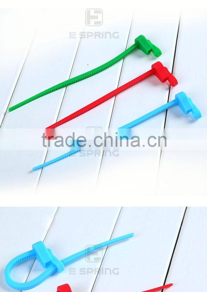 High Quality Candy Color Silicone Sealing Clip Strapping Tape For Snack Food Bag Cellphone PC Cables Ties