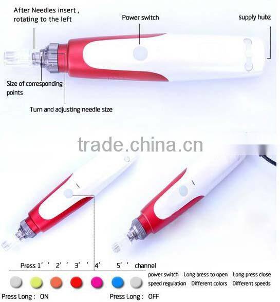 Electric Derma Roller Rechargeable Microneedle Therapy / Auto microneedle electric derma roller