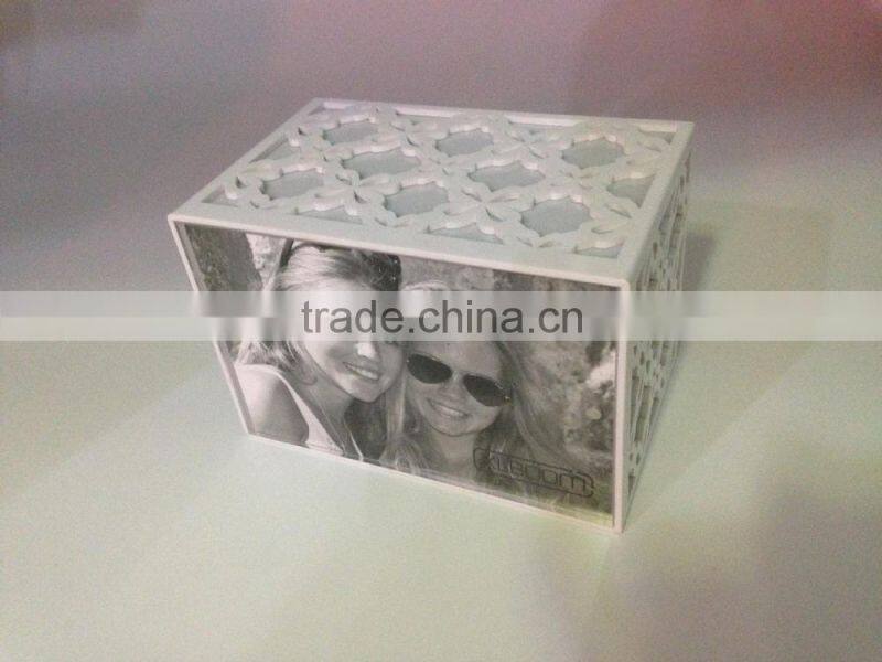 acrylic box with LED light LED box display in White