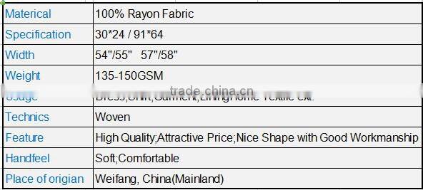 Wholesale Competative 100% Viscose Printed Rayon Fabric Price