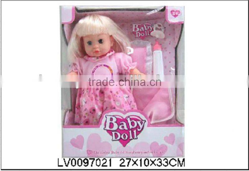 New design 14 Inch plastic baby toy with sound made in China for kid play with EN71/EN62115/6P/EMC/ROHS2.0/AZO