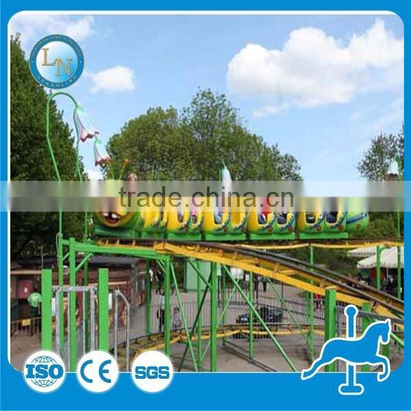 Mini roller coaster ride!!! Amusement park outdoor ride worm roller coaster for sale
