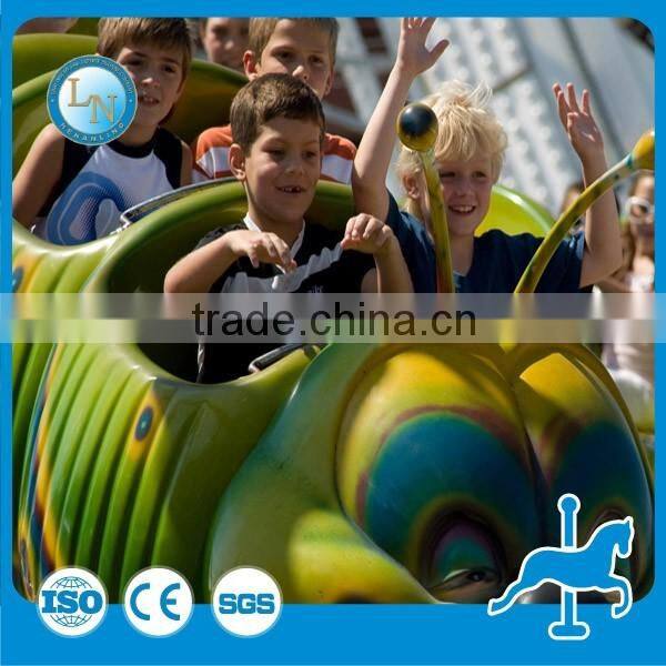Amusement playground kids mini roller coaster ride worm train