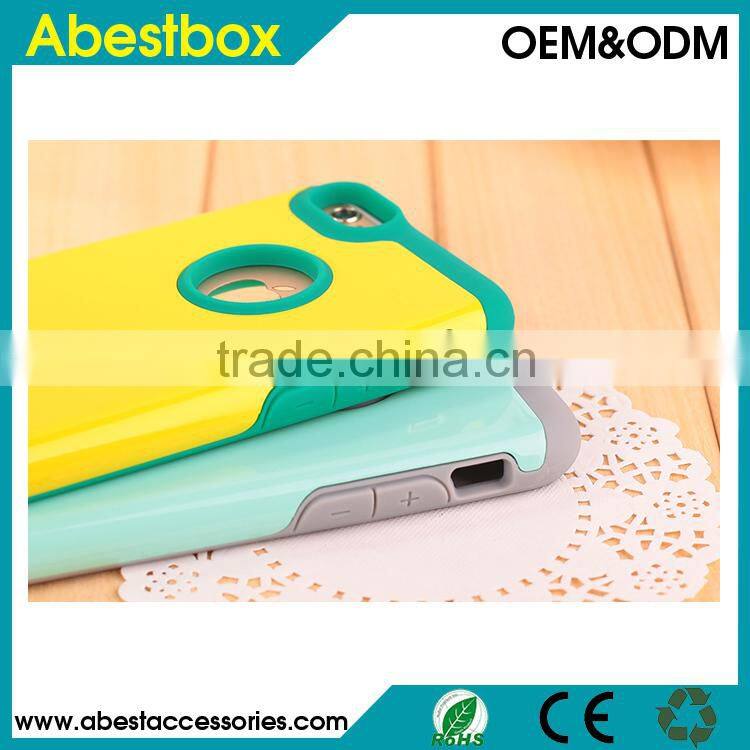PC+TPU Combination Case for iPhone 6, Colorful TPU Protective Case for iPhone 6 4.7 inch back cover