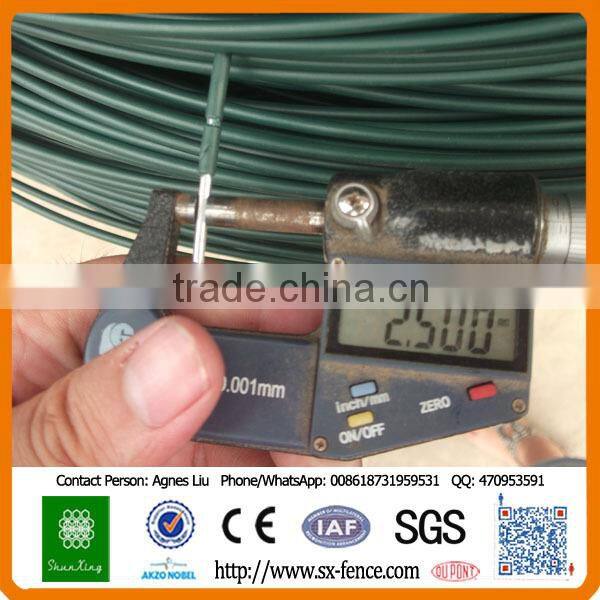 Anping Factory Direct PVC Coated Gi Wire, pvc coated iron wire