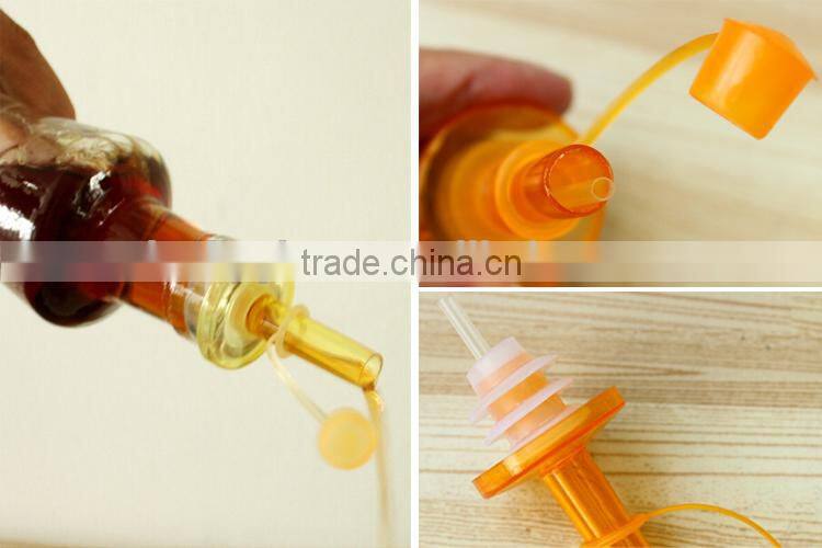 380ml round clear glass soy sauce fish bottle with oil dispenser