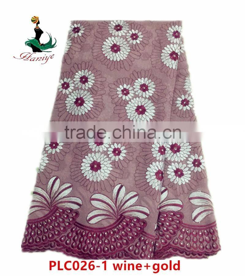 Haniye 2016/top quality hot selling cheap price for man dress swiss voile lace polish cotton laces /PLC026