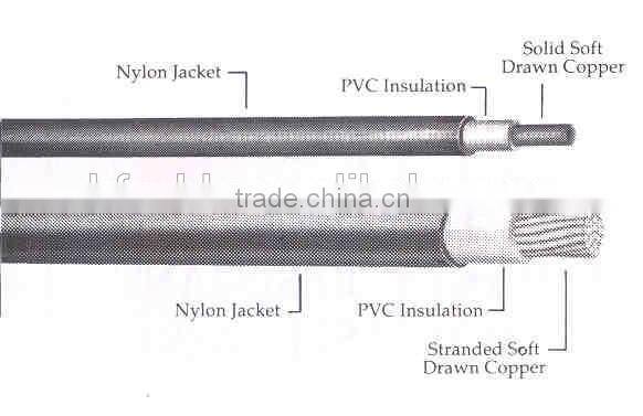 600V tw thhw thhn awg cable electric copper wire