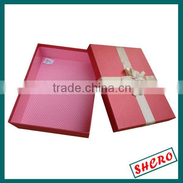 silk scarf packing boxes with ribbon bowknot high quality SH-BO-141