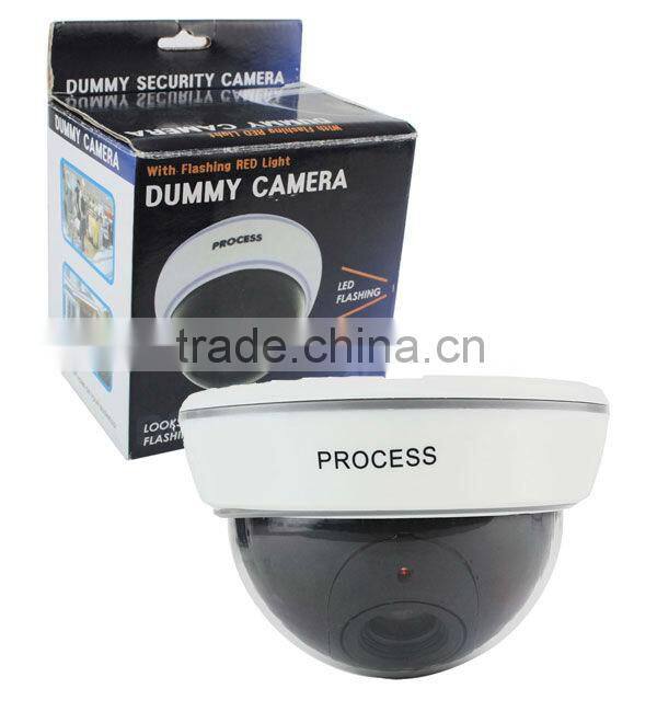 Black Dome Home Surveillance Security LED Flashing CCD Dummy IR Simulation Fake Camera
