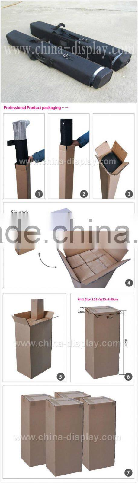 Durable Aluminum Stand PVC Digital Printing Flex L Banner Stand