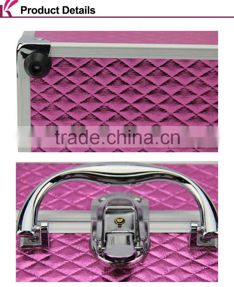Popular Product Beauty PU Double Open Hard Aluminum Vanity Case