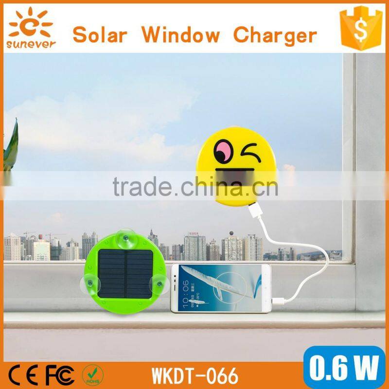 Creative window stick waterproof solar charger, 1800Mah-5200Mah solar power bank