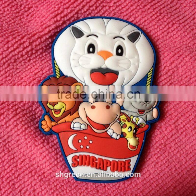 Hot sale PVC rubber keyring with both logos