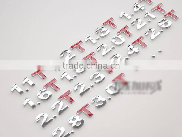 1.8 letter car emblem, 2.0 car sticker