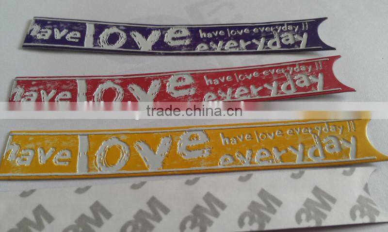 UAE matt gold sandblast perfume bottle label/metal parfum label /metal sticker for UAE fragrance bottle