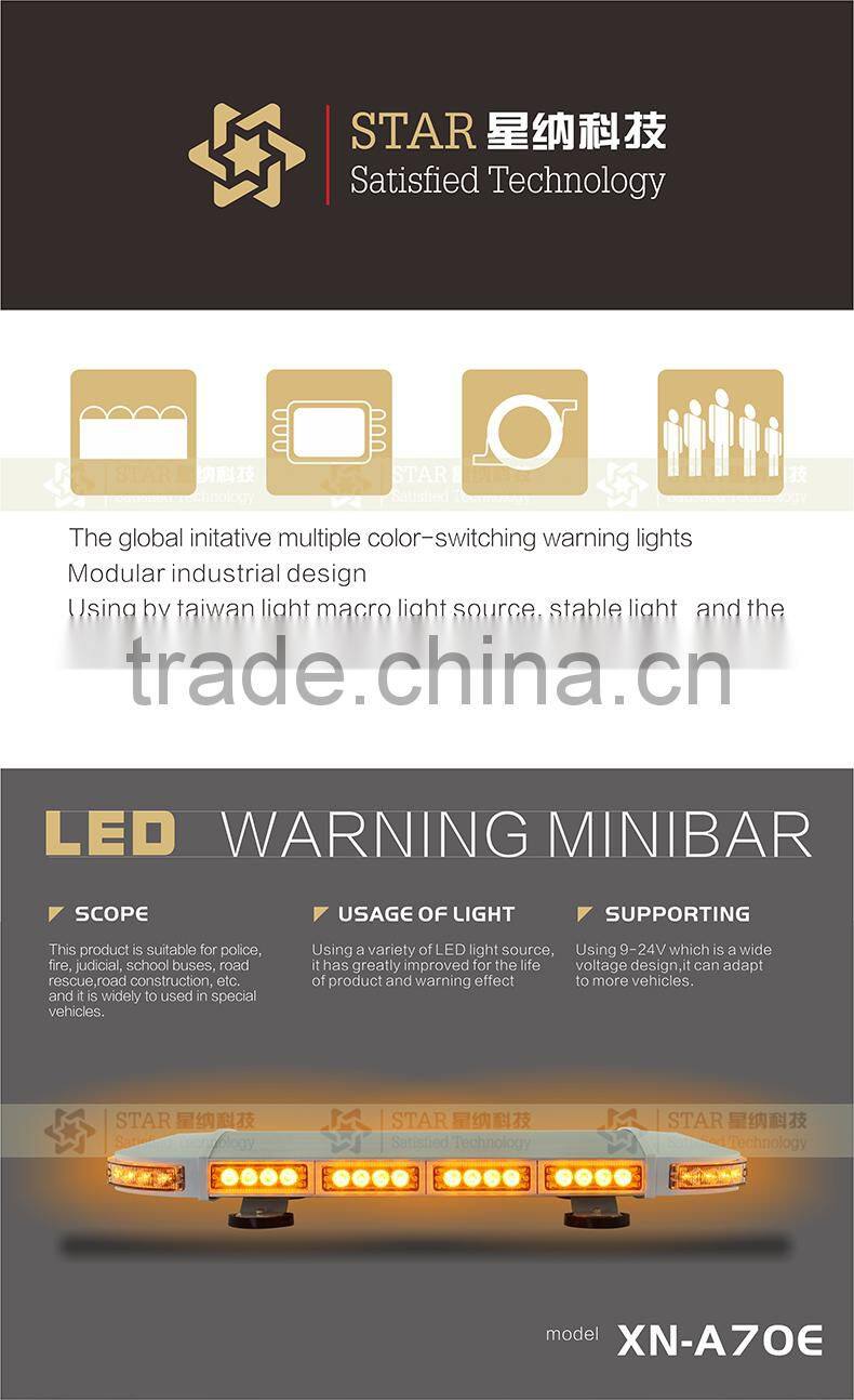 Amber mini Led police light bar with magentic for car TBD-A70E