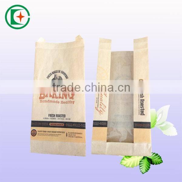 Paper bag for bread packaging paper bag with clean window