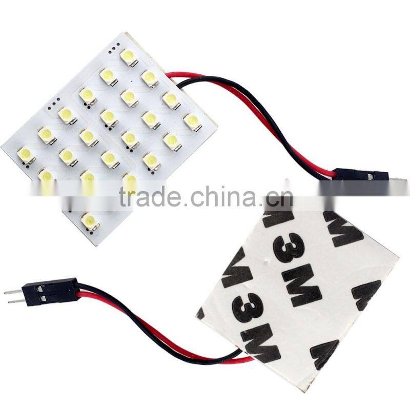 Car Interior Reading Light White 12V T10 Ba9s Festoon 24SMD 1210 SMD Led Reading Dome Panels Lights