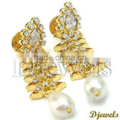 Diamond Gold Earrings, Diamond Earrings, Diamond Jewelry