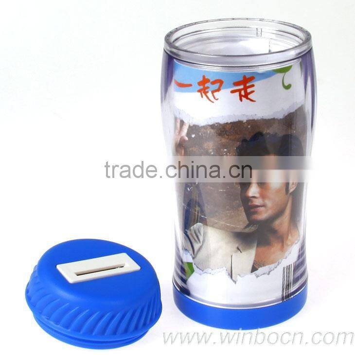 Music plastic saving money jar with tom and jerry design