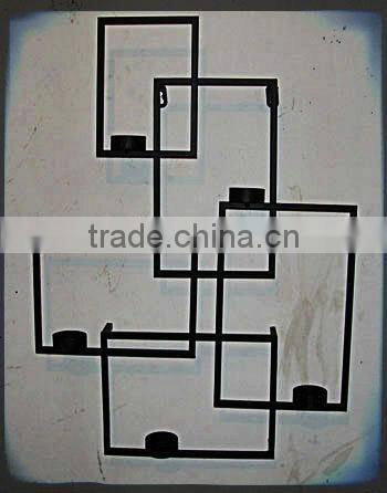 handicrafts Home decor gift cheap candleholder metal wall mounted wrought iron candle holder