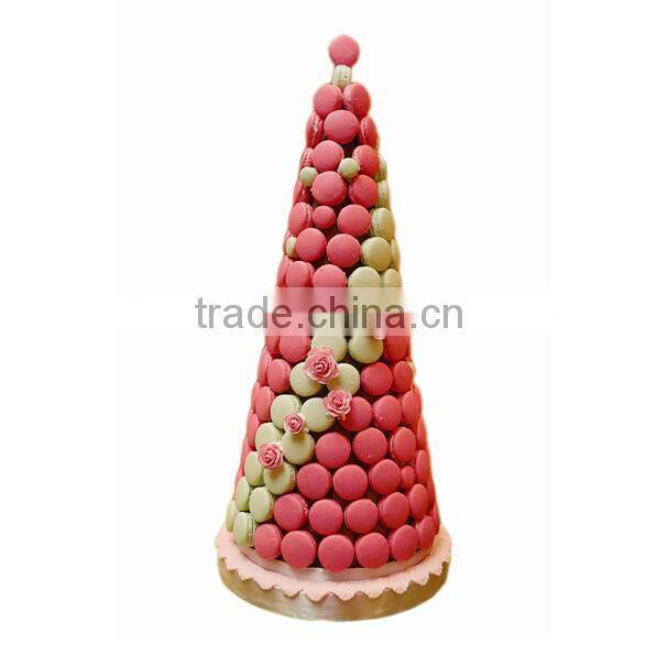 Lightblue- white graudated tint fake macaroon tower