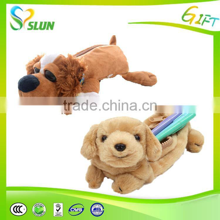 Top Quality PU Leather Plush Pencil Bag