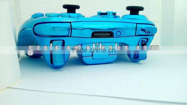 Chrome Controller Housing Shell for xBox360 Slim + Chrome light Blue transforming D-pad
