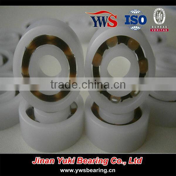 pom6001 glass ball plastic bearing cage deep groove ball bearing